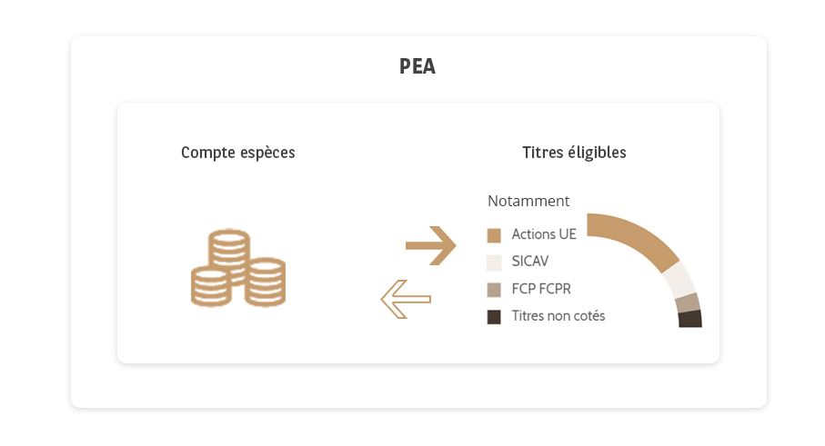 Graphique - PEA Compte espèces et titres éligibles